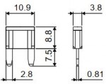 Предохранитель MINI 3 A  1шт